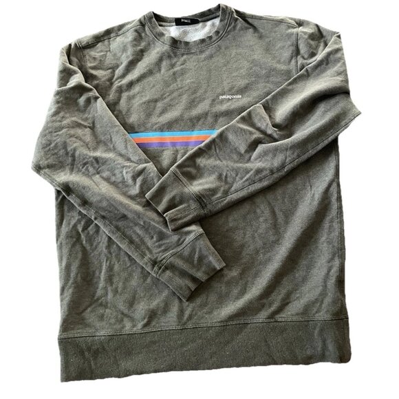 PATAGONIA Fitz Roy Bar Stripe Crew Midweight Sweatshirt Pullover men’s size M - Picture 1 of 12